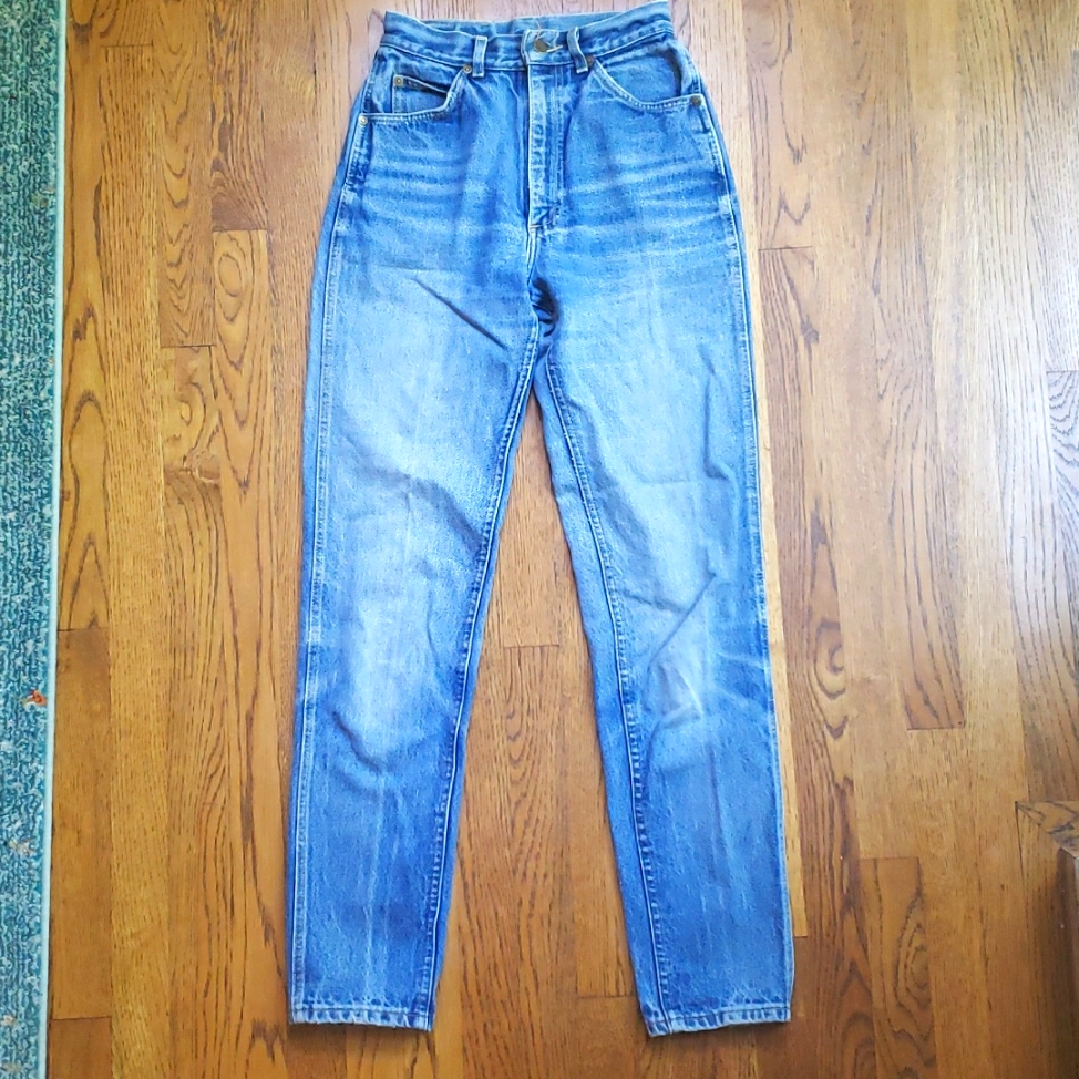 Vintage Lee High Waisted Mom Blue Jeans Size 7 Long
